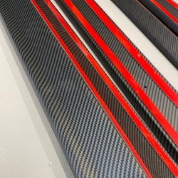 Sidokjol matt carbon fiber - Tesla Model 3