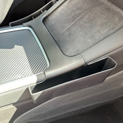 Dubbel sidoförvaring mittkonsollen, grå - Tesla Model 3 2021/Y