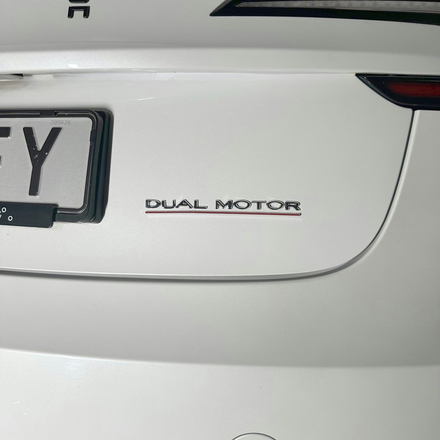 Dekal Dual Motor, chrome - Tesla Model 3/S/X/Y