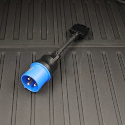 3-stifts CEE blå adapter Tesla Gen 2 mobilladdare 240V-uttag vid 32A