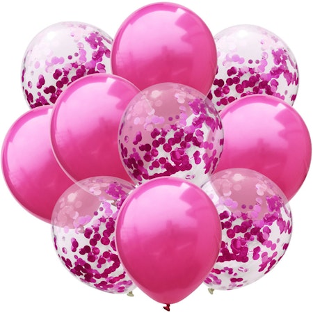 Konfetti Ballonger 10 st Rosa