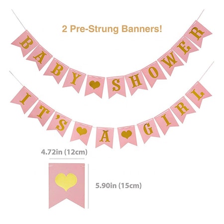 Baby Shower Kit - IT'S A GIRL - Banner