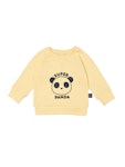 Super Panda Sweatshirt gul från Huxbaby (stl 0-3 mån)
