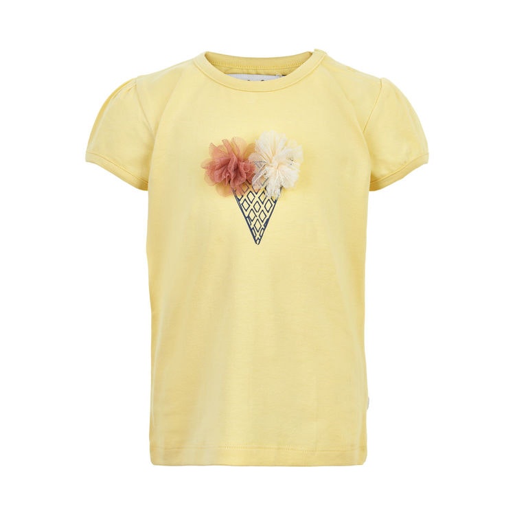 Minymo T-Shirt gul med glass