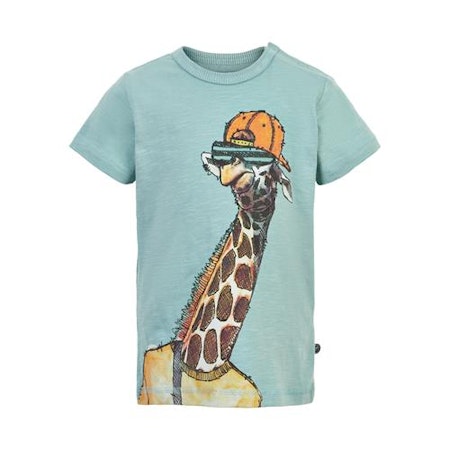 T-Shirt ljusblå med cool giraffmönster