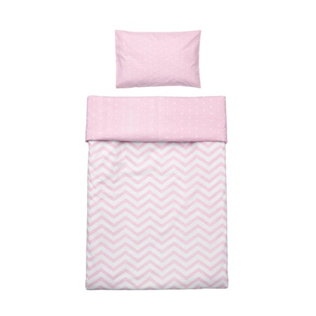 Bäddset spjälsäng rosa 100x130