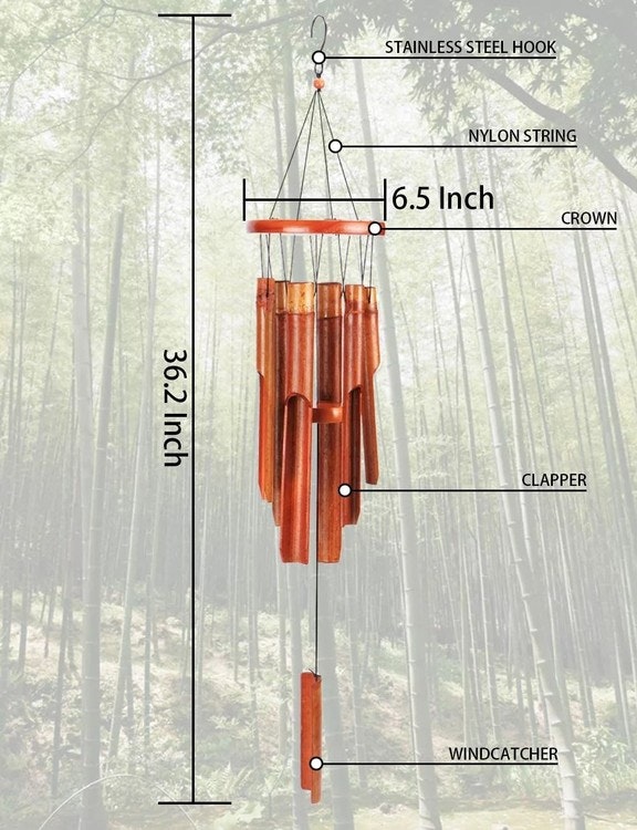 Vindspel bambu 92cm