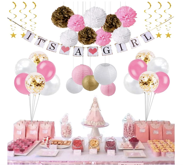 Baby Shower Kit - MOM TO BE - IT'S A GIRL