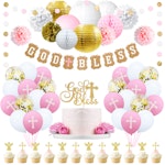 Dop - ballonger - God Bless - Rosa