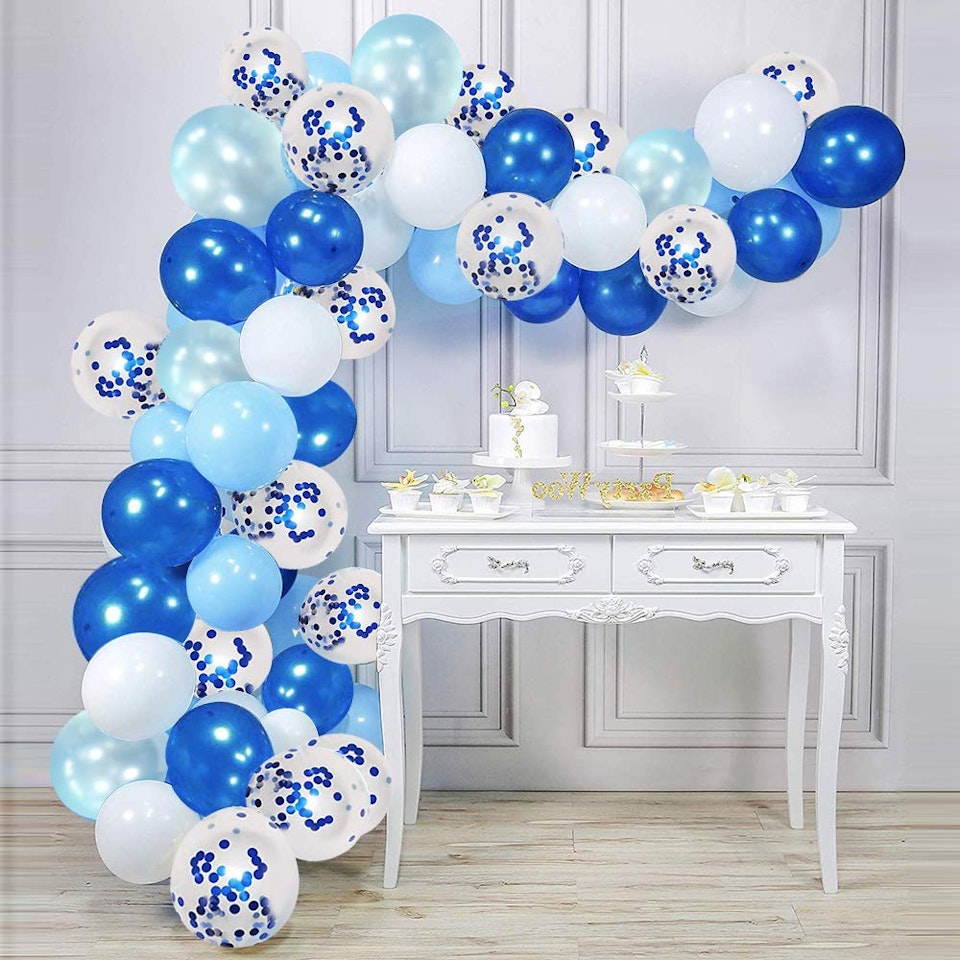 Royal Blå konfettiballonger 50 st
