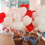 Alla hjärtans dag - 100-pack - hjärtformade ballonger