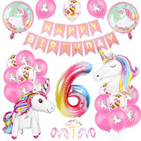 Unicorntema - 6 år - Ballonger kit
