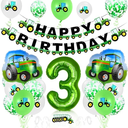 3 år Traktortema - Ballonger