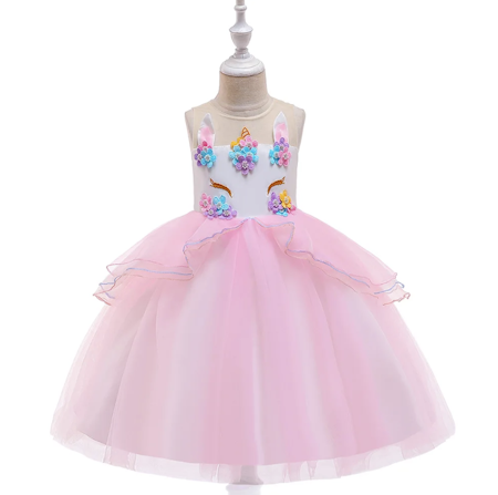 Unicorn Klänning Rosa