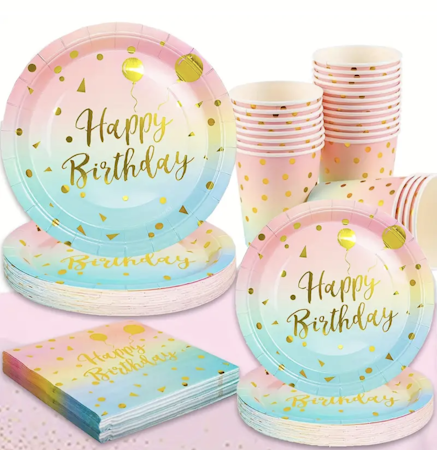 Happy Birthday Pastell - dukning