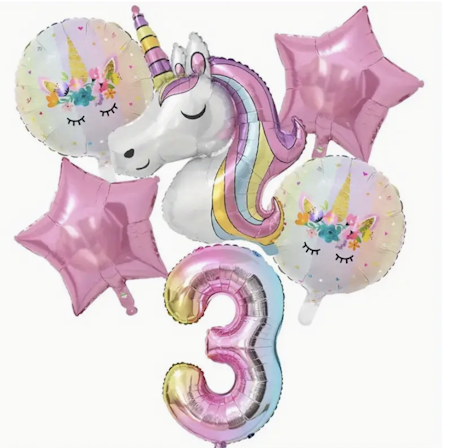 Unicorn 3 år kalaskit