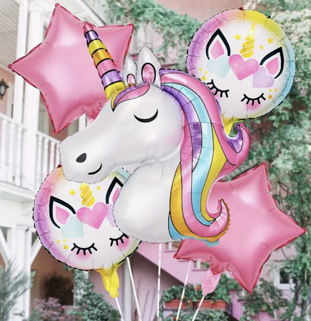 Unicorn ballongkit 5st