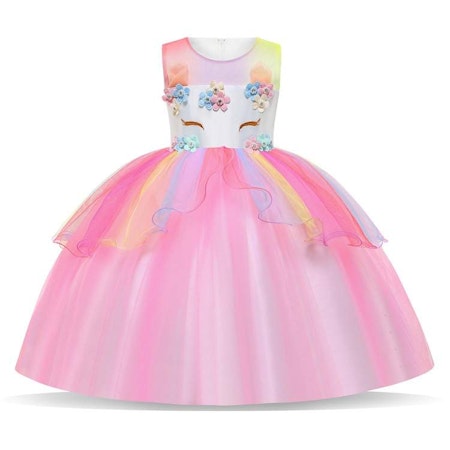 Unicorn Klänning Rosa