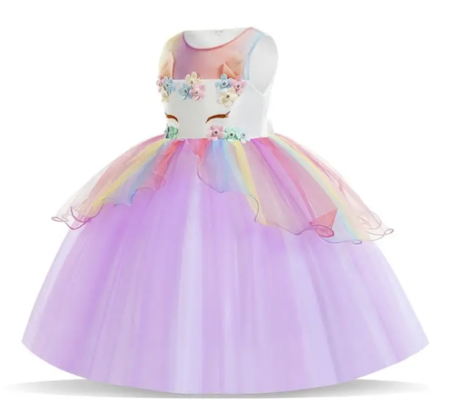 Unicorn Klänning Lila