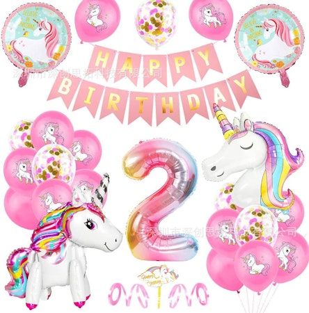 Unicorntema 2 år