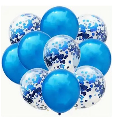 Konfetti Ballonger 10 st blå