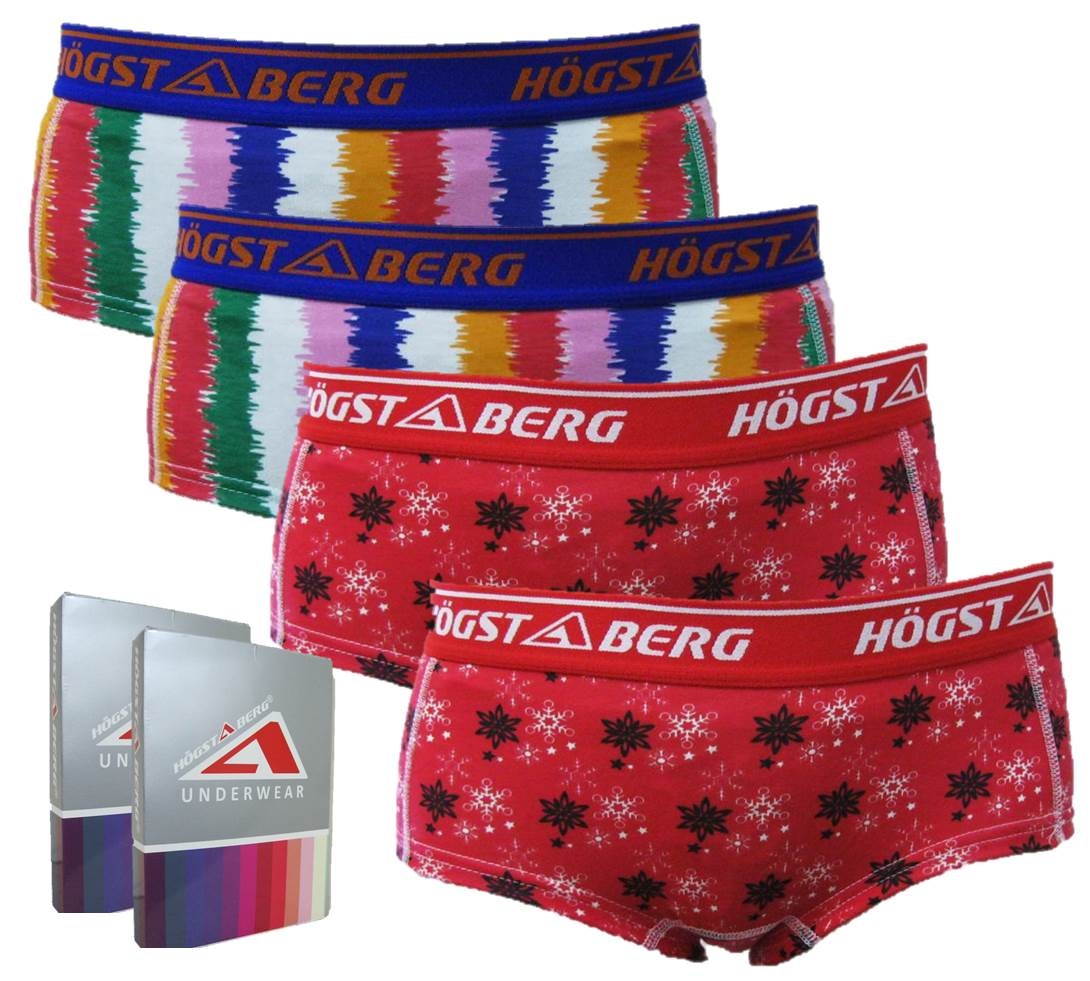 4 Pack Dam Boxer Trosor-Hipster - Högsta kvalitets underkläder och Strumpor