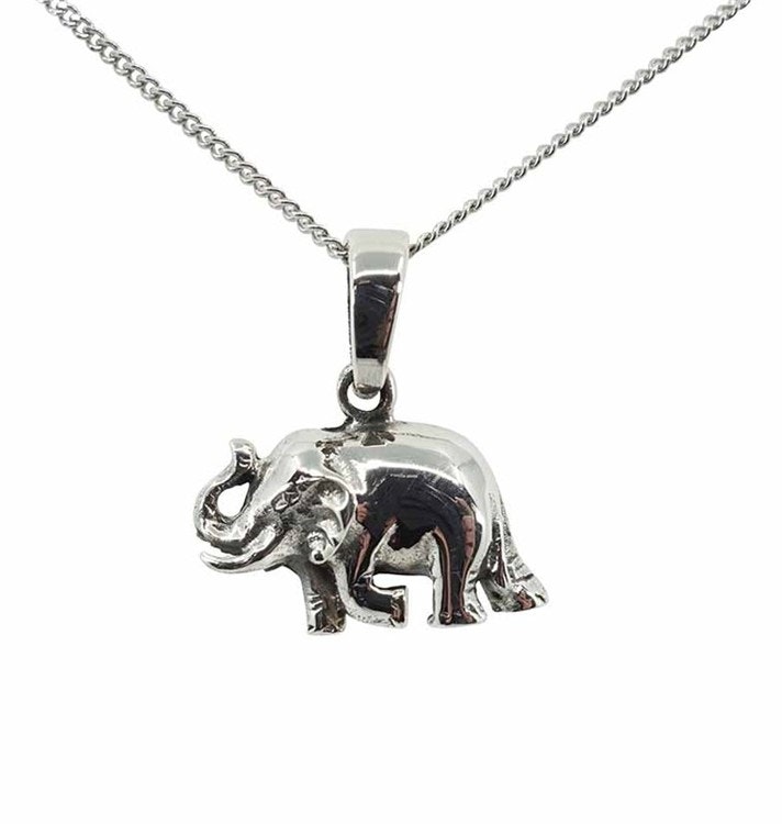 Oxiderat Elefant Halsband i äkta silver - silver925.se