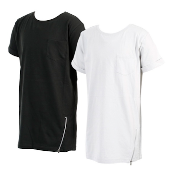 T-shirt svart, grå stl 122/128-170