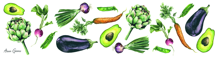 Emaljmugg grönsaker