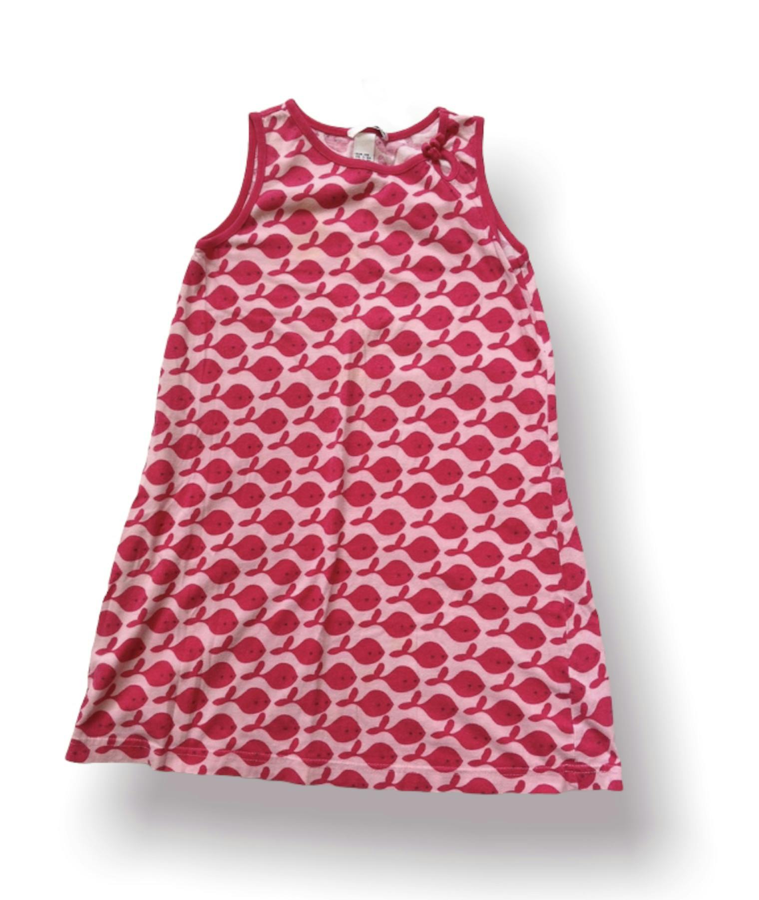 Rosa klänning stl 128 - Lilla grodans ekobutik