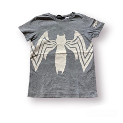 Grå t-shirt Spiderman stl 110/116
