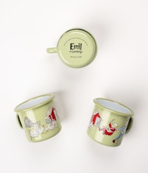 Emaljmugg grön Emil & Ida 2,5 dl