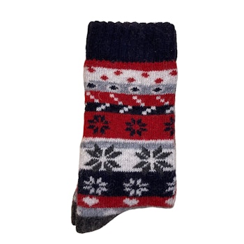 Flerfärgade ullsockor stl 31/33