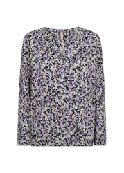 Lilablommig blus