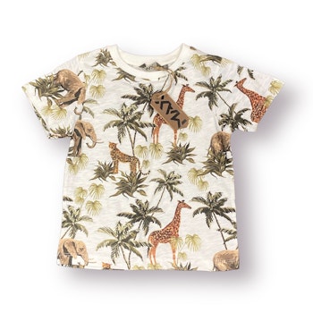 T-shirt med djur stl 110/116