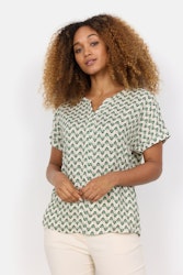 Grönmönstrad blus stl XS-L