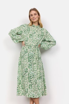 Grönblommig klänning stl XS-XL
