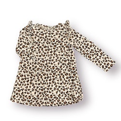 Leopardmönstrad klänning stl 98/104
