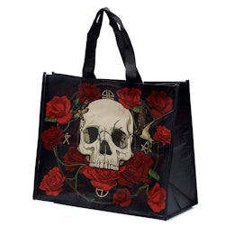 Shoppingväska skulls & roses