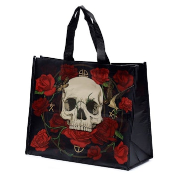 Shoppingväska skulls & roses