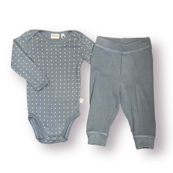Blått set body & byxor stl 68