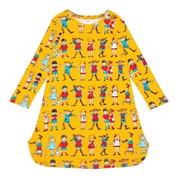 Gult nattlinne Pippi stl 122/128