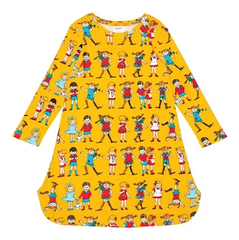 Gult nattlinne Pippi stl 122/128