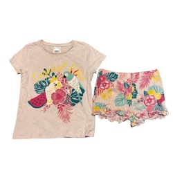 Lila t-shirt & shorts stl 98/104