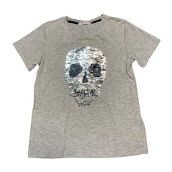 Grå t-shirt med paljetter stl 146/152