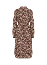 Rödblommig klänning stl S-XXL