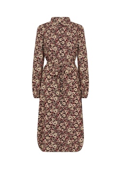 Rödblommig klänning stl S-XXL