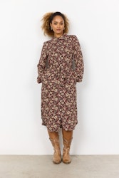 Rödblommig klänning stl S-XXL