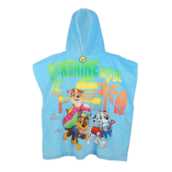 Paw patrol badponcho blå