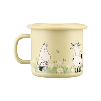 Gul emaljmugg Mumin